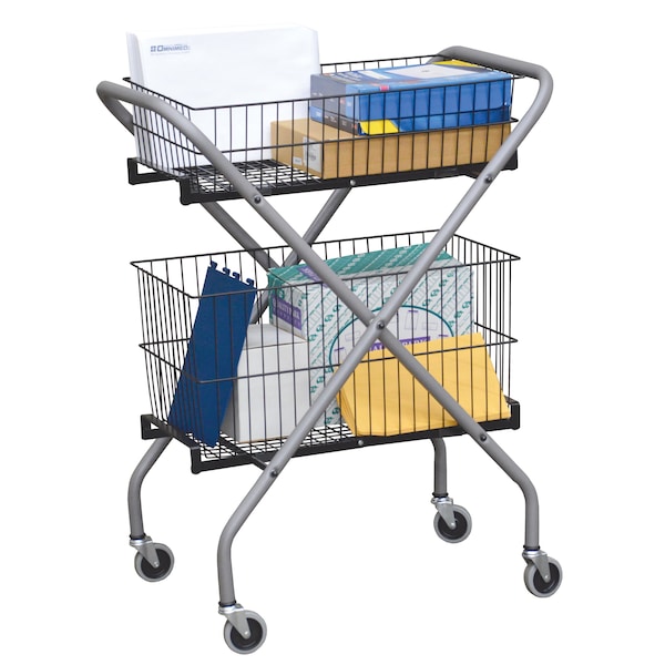 Omnimed Light Weight Folding Utility Cart with Baskets 264620_DELUXE - main